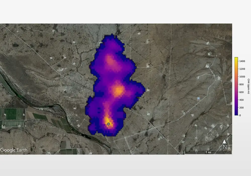 Permian Basin Southeast of Carlsbad, New Mexico - 2-mile long plume - 40,300 pounds per hour